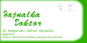 hajnalka doktor business card